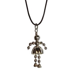 Vintage Articulating Girl Pendant in Sterling Silver